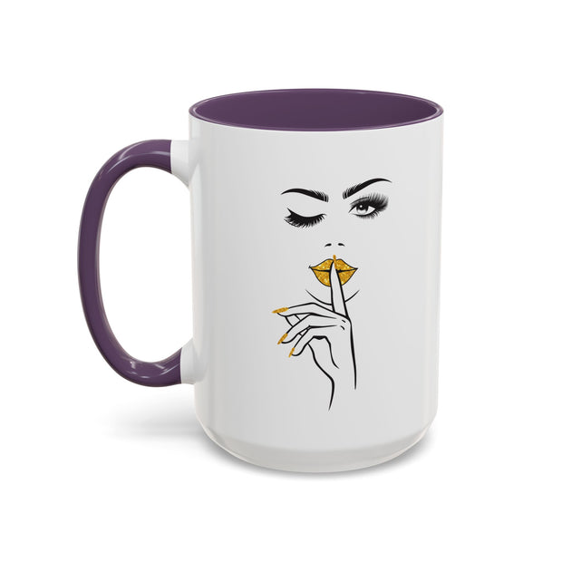 Serene Bombshell Stylish Black-Handled Coffee Mug - Perfect for Morning Brew