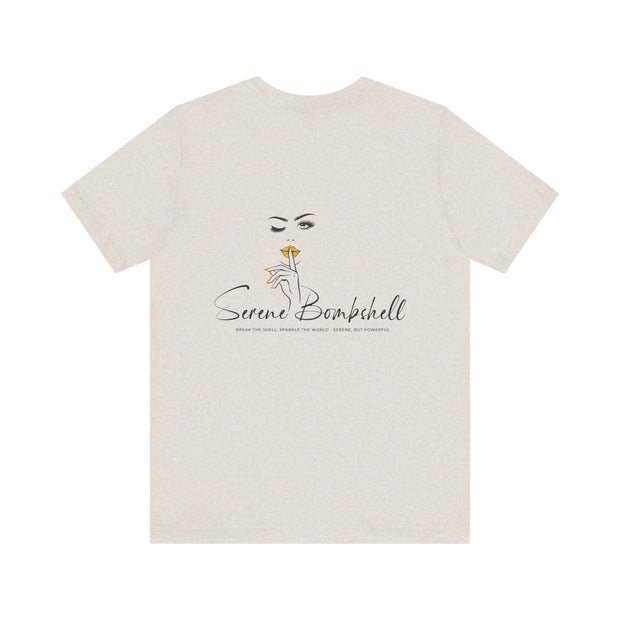 Serene Bombshell Empowering Graphic Tee for Confident Women