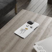 Serene Bombshell Slim Phone Cases with Stylish Illustration