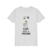 Cutie with a Mission Youth Tee, Stylish Graphic Young Adult Shirt