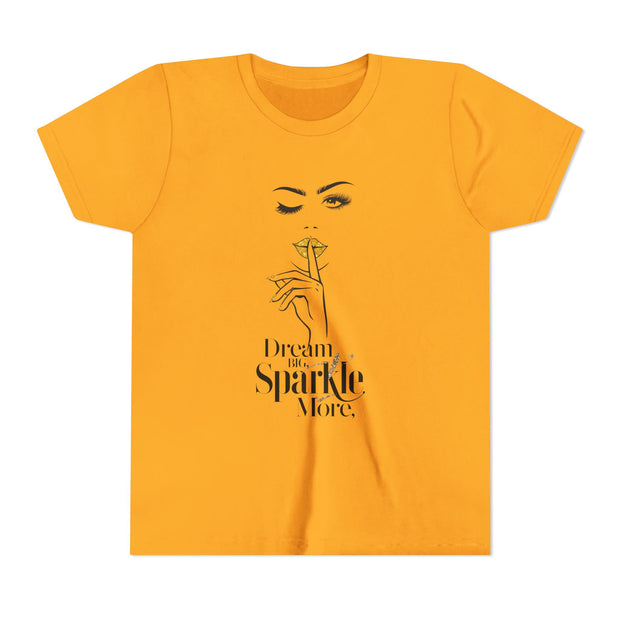 Dream Big, Sparkle More Youth Tee, Stylish Graphic Young Adult Shirt