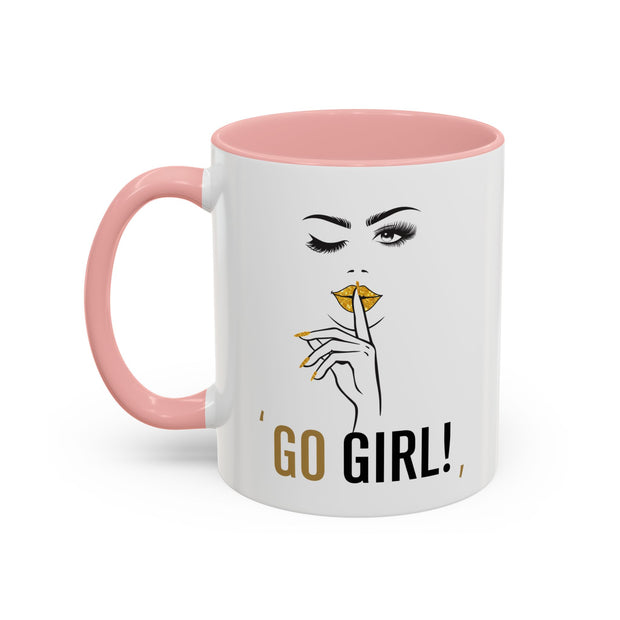 Serene Bombshell "Go Girl" Accent Coffee Mug (11, 15oz)