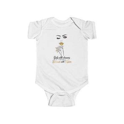 Girls with Dreams Cute Baby Bodysuit, Funny Baby Clothes, Newborn Gift