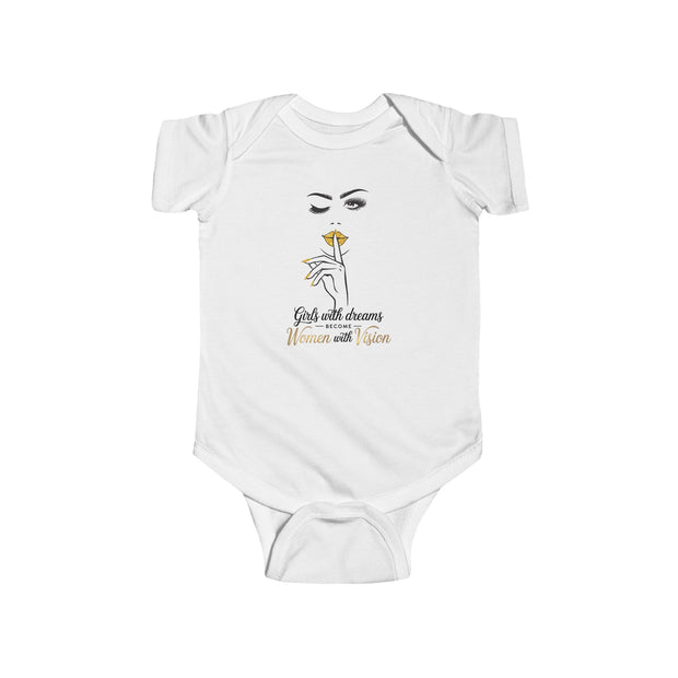 Girls with Dreams Cute Baby Bodysuit, Funny Baby Clothes, Newborn Gift