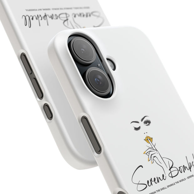 Serene Bombshell Phone Case, Chic Snap Case, Stylish Phone Cover