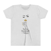 Serene Bombshell in The Making Youth Tee, Stylish Graphic Young Adult Shirt
