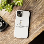 Serene Bombshell Slim Phone Cases with Stylish Illustration