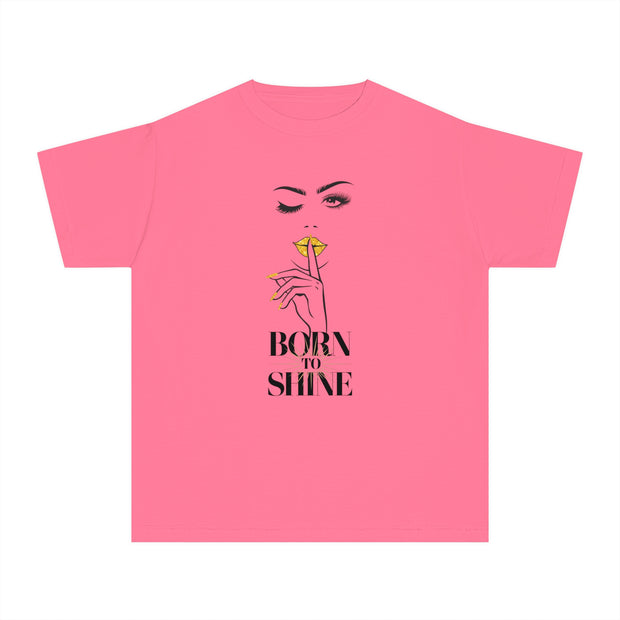 Born to Shine Stylish Youth Tee - Graphic T-Shirt for Trendy Kids