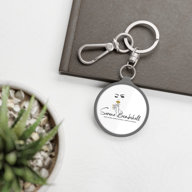 Serene Bombshell Chic Keyring Tag with Stylish Design, Ideal Gift for Fashion Lovers