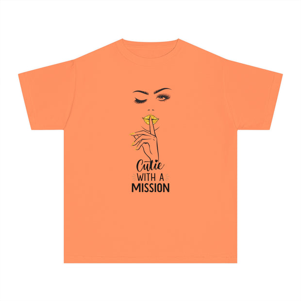 Cutie with a Mission Stylish Youth Tee - Graphic T-Shirt for Trendy Kids