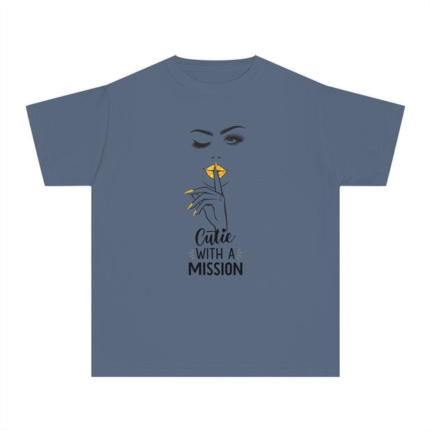 Cutie with a Mission Stylish Youth Tee - Graphic T-Shirt for Trendy Kids