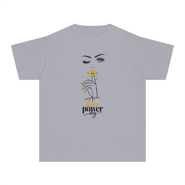 Stylish Youth Tee - Every Day is a Girl Power Day Graphic T-Shirt for Trendy Kids