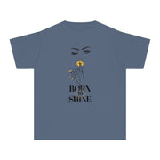 Born to Shine Stylish Youth Tee - Graphic T-Shirt for Trendy Kids