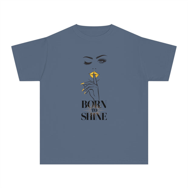 Born to Shine Stylish Youth Tee - Graphic T-Shirt for Trendy Kids
