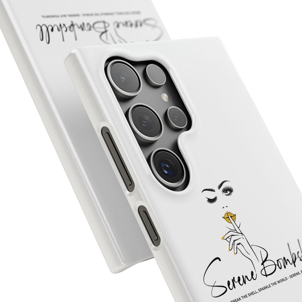 Serene Bombshell Phone Case, Chic Snap Case, Stylish Phone Cover