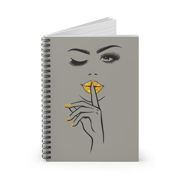 Serene Bombshell Chic Spiral Notebook - Glamorous Design
