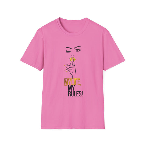 Serene Bombshell Chic Statement T-Shirt - My Life, My Rules! Graphic Tee