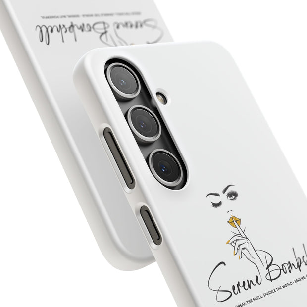 Serene Bombshell Phone Case, Chic Snap Case, Stylish Phone Cover