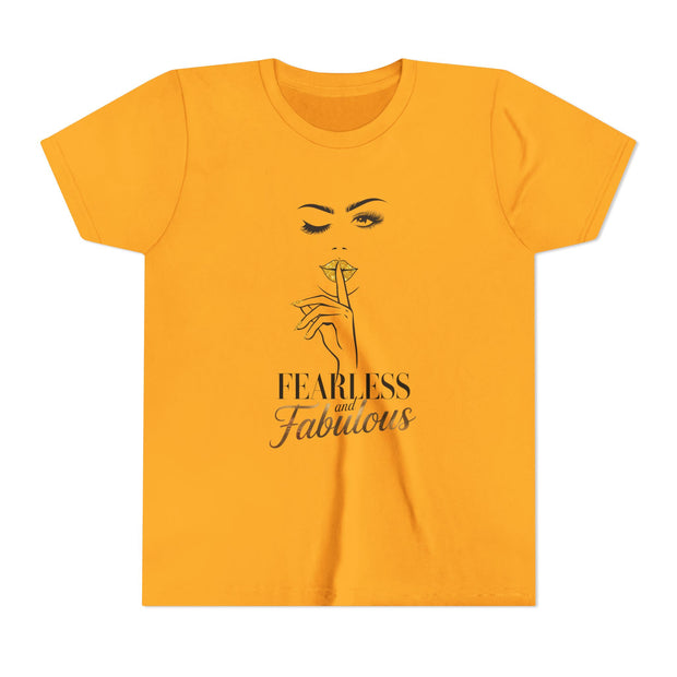 Fearless and Fabulous Youth Tee, Stylish Graphic Young Adult Shirt