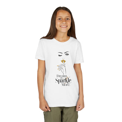 Dream Big, Sparkle More Youth Tee, Stylish Graphic Young Adult Shirt