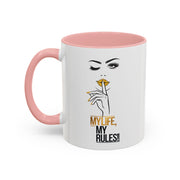 Serene Bombshell "My Life, My Rules" Accent Coffee Mug (11, 15oz)