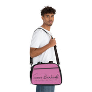 Serene Bombshell Pink Stylish Fitness Handbag with Chic Lip Design