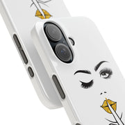 Serene Bombshell Slim Phone Cases with Stylish Illustration