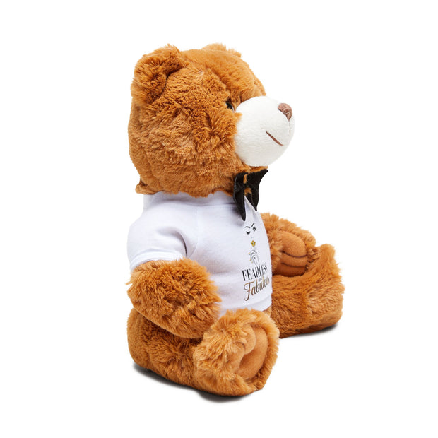 Fearless and Fabulous Charming Plush Teddy Bear with Customizable T-Shirt