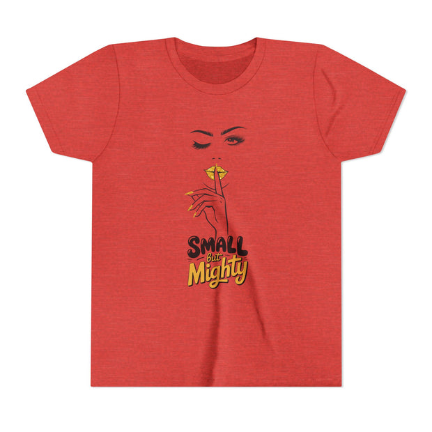 Small But Mighty Youth Tee, Stylish Graphic Young Adult Shirt