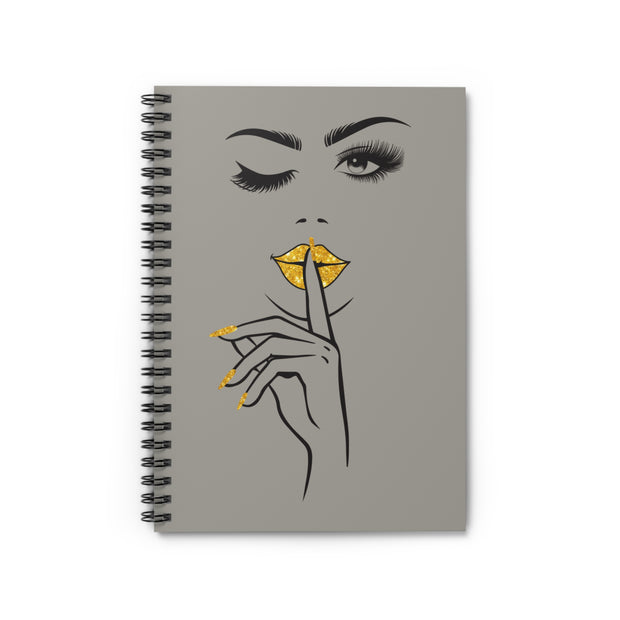Serene Bombshell Chic Spiral Notebook - Glamorous Design