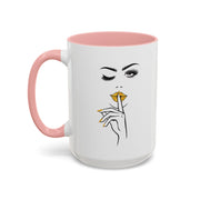 Serene Bombshell Stylish Black-Handled Coffee Mug - Perfect for Morning Brew