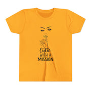 Cutie with a Mission Youth Tee, Stylish Graphic Young Adult Shirt