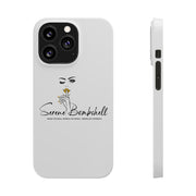 Serene Bombshell Slim Phone Cases with Stylish Illustration