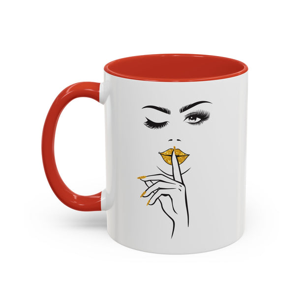Serene Bombshell Stylish Black-Handled Coffee Mug - Perfect for Morning Brew