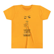Smart Girls Shine Bright Youth Tee, Stylish Graphic Young Adult Shirt