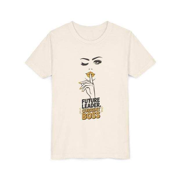 Future Leader, Current Boss Youth Tee, Stylish Graphic Young Adult Shirt