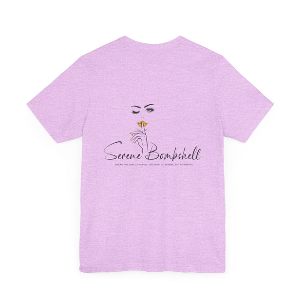 Serene Bombshell Empowering Graphic Tee for Confident Women