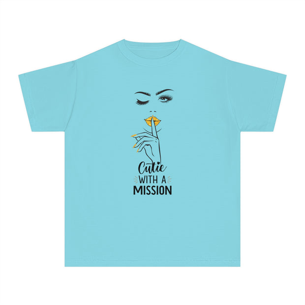 Cutie with a Mission Stylish Youth Tee - Graphic T-Shirt for Trendy Kids