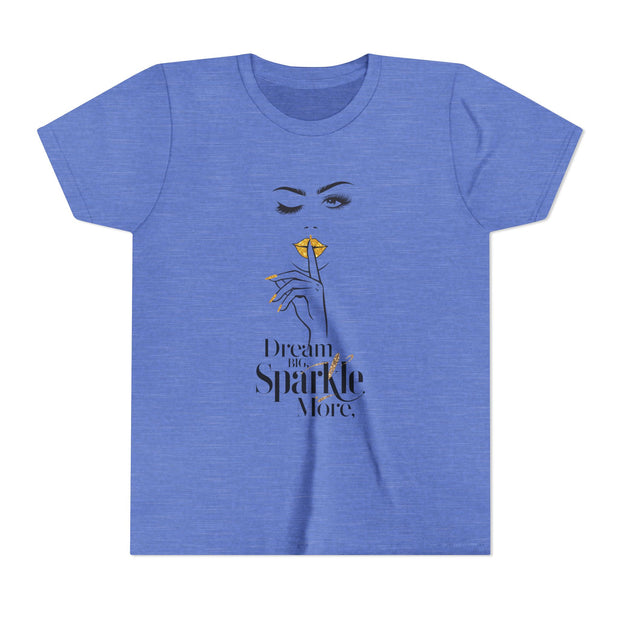 Dream Big, Sparkle More Youth Tee, Stylish Graphic Young Adult Shirt