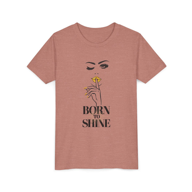 Born to Shine Youth Tee, Stylish Graphic Young Adult Shirt