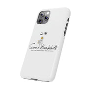 Serene Bombshell Slim Phone Cases with Stylish Illustration