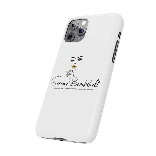 Serene Bombshell Slim Phone Cases with Stylish Illustration