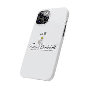 Serene Bombshell Slim Phone Cases with Stylish Illustration