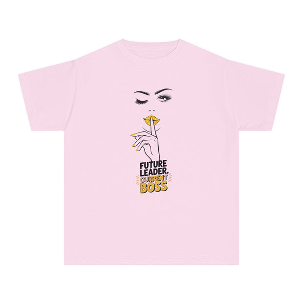 Stylish Youth Tee - Future Leader, Current Boss Graphic T-Shirt for Trendy Kids