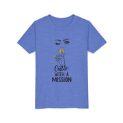 Cutie with a Mission Youth Tee, Stylish Graphic Young Adult Shirt