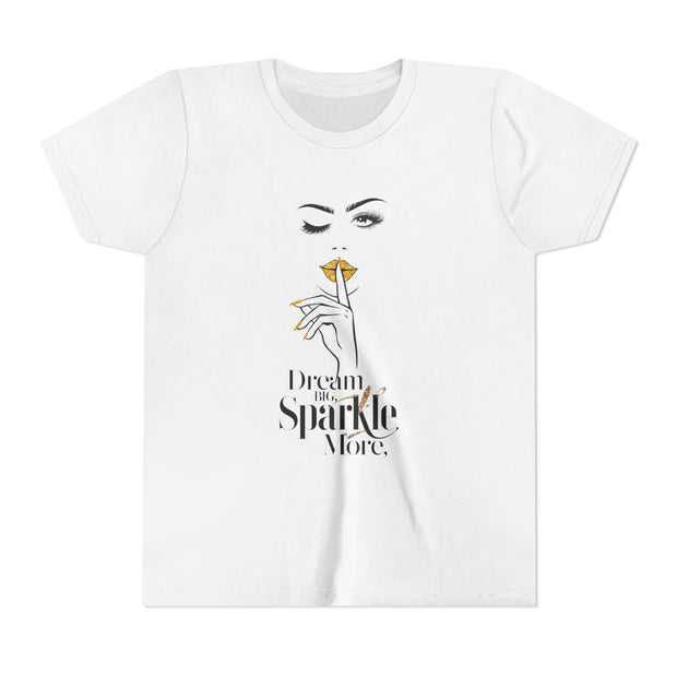 Dream Big, Sparkle More Youth Tee, Stylish Graphic Young Adult Shirt