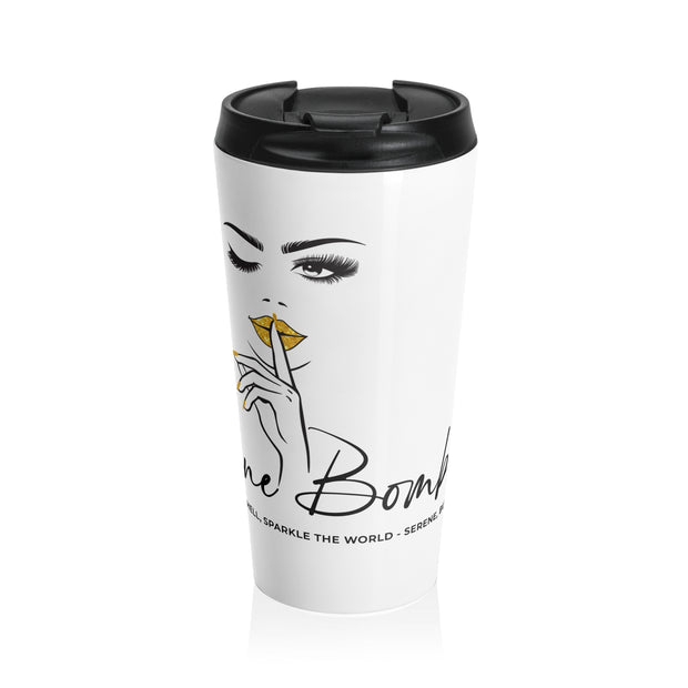 Serene Bombshell Chic Stainless Steel Travel Mug with Elegant Design