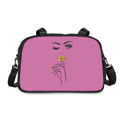 Serene Bombshell Pink Stylish Fitness Handbag with Chic Lip Design