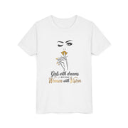 Girls with Dreams Youth Tee, Stylish Graphic Young Adult Shirt