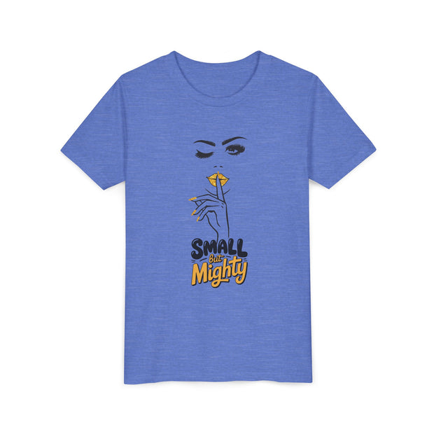 Small But Mighty Youth Tee, Stylish Graphic Young Adult Shirt